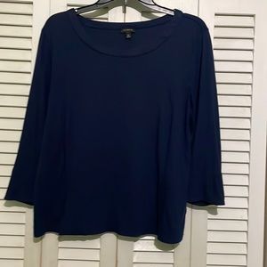 Women’s Talbots Blue Blouse 3/4 sleeve with button accents
